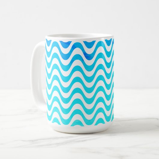 Rio de Janeiro Copacabana wuift Abstracte kunst Koffiemok (Voorkant links)