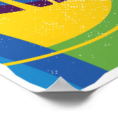 Rio de Janeiro Cristo Redentor Brazilië, kleurrijk Poster (Hoek)