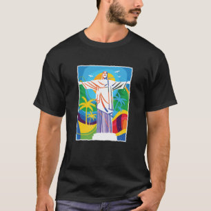 Rio de Janeiro Cristo Redentor Brazilië, kleurrijk T-shirt