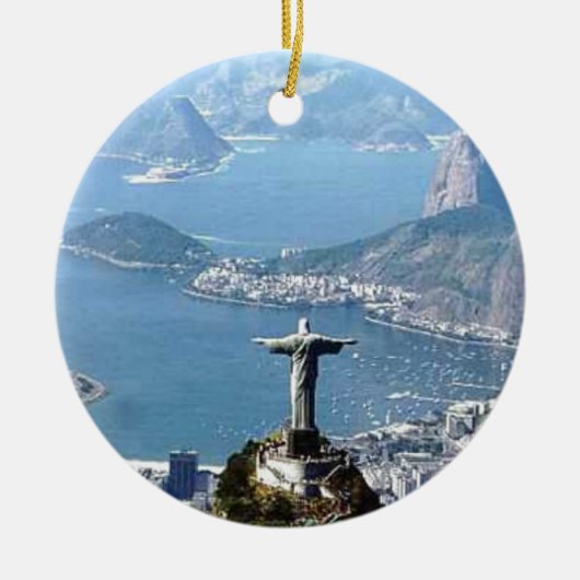 Rio de Janeiro Cristo Statue Keramisch Ornament (Voorkant)