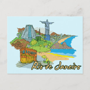 Rio de Janeiro, de beroemde stad Brazilië Briefkaart