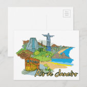Rio de Janeiro, de beroemde stad Brazilië Briefkaart (Voorkant / Achterkant)