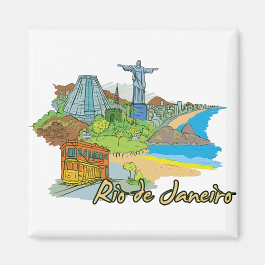 Rio de Janeiro, de beroemde stad Brazilië Magneet (Voorkant)