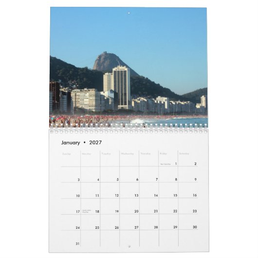 Rio de Janeiro, de stad Wonder in afbeelding Kalender (Jan 2027)