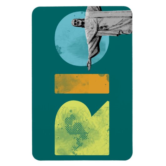 Rio de Janeiro en Cristo Redentor Magneet (Verticaal)