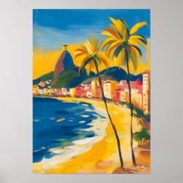 Rio de Janeiro Fauvistische Christus de Verlosser, Poster