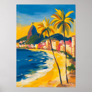 Rio de Janeiro Fauvistische Christus de Verlosser, Poster