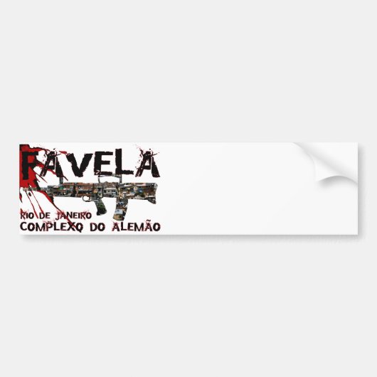 Rio de Janeiro Favela (Slum/Shanty Town) Bumpersticker (Voorkant)