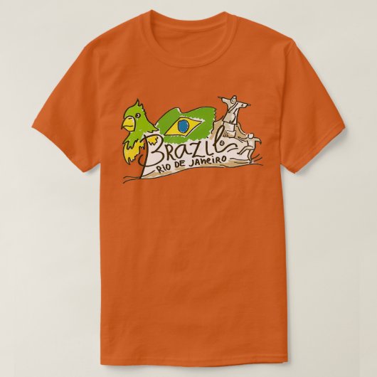 Rio De Janeiro Flag Christus de Redeemer T-shirt (Design voorkant)