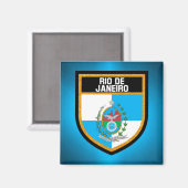 Rio de Janeiro Flag Magneet (Voorkant / Achterkant)