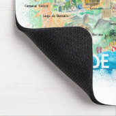 Rio de Janeiro geïllustreerde kaart met hoofdwegen Muismat (Hoek)