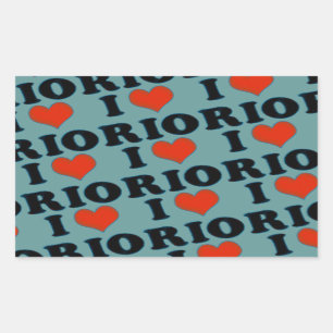 rio de janeiro - Ik hou van Rio Rechthoekige Sticker