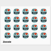 rio de janeiro - Ik hou van Rio Ronde Sticker (Vel)