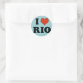 rio de janeiro - Ik hou van Rio Ronde Sticker (Tas)