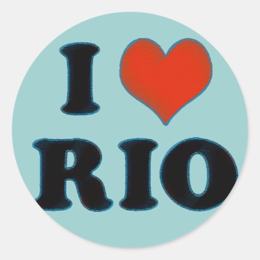 rio de janeiro - Ik hou van Rio Ronde Sticker (Voorkant)
