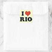 rio de janeiro - Ik hou van Rio Vierkante Sticker (Tas)