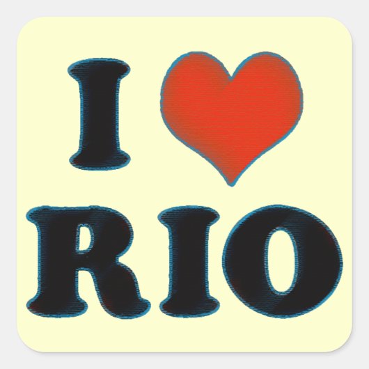 rio de janeiro - Ik hou van Rio Vierkante Sticker (Voorkant)