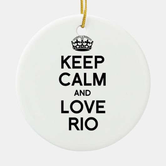 RIO DE JANEIRO KEEP CALM -.png Keramisch Ornament (Voorkant)