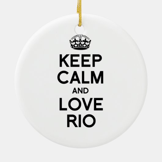 RIO DE JANEIRO KEEP CALM -.png Keramisch Ornament (Achterkant)