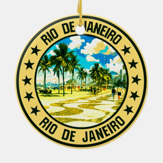 Rio de Janeiro Keramisch Ornament (Achterkant)