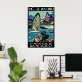 Rio De Janeiro Kunst Brazilië Reisposter Kenneth Poster (Thuiskantoor)