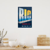 Rio De Janeiro Kunst Brazilië Reisposter Zuid-Amer Poster (Keuken)