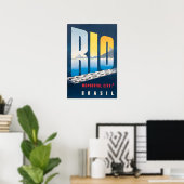 Rio De Janeiro Kunst Brazilië Reisposter Zuid-Amer Poster (Thuiskantoor)