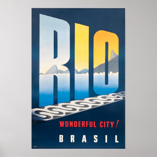 Rio De Janeiro Kunst Brazilië Reisposter Zuid-Amer Poster