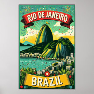 Rio de Janeiro: Levendige kleuren van Brazilië Poster