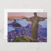 Rio De Janeiro met Christus De Redeemer Briefkaart (Voorkant / Achterkant)