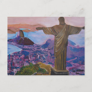 Rio De Janeiro met Christus De Redeemer Briefkaart