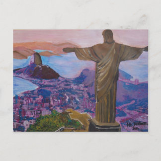 Rio De Janeiro met Christus De Redeemer Briefkaart