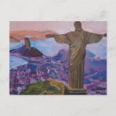 Rio De Janeiro met Christus De Redeemer Briefkaart (Voorkant)