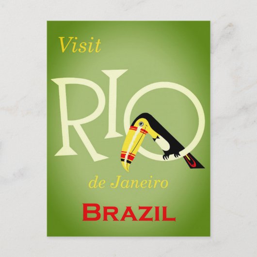 Rio de Janeiro Poster voor het reizen van mensen Briefkaart (Voorkant)
