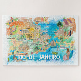 Rio de Janeiro-reiskaart Legpuzzel
