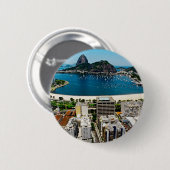 Rio de Janeiro Ronde Button 5,7 Cm (Voorkant /achterkant)