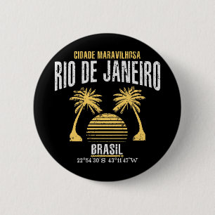 Rio de Janeiro Ronde Button 5,7 Cm