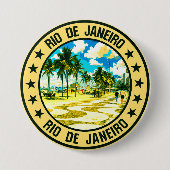 Rio de Janeiro Ronde Button 7,6 Cm (Voorkant)