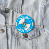 Rio de Janeiro-ronde Emblem Ronde Button 7,6 Cm (In situ)