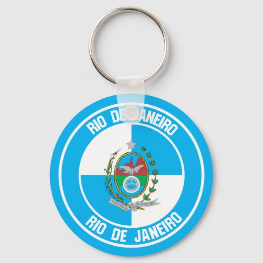 Rio de Janeiro-ronde Emblem Sleutelhanger (Voorkant)