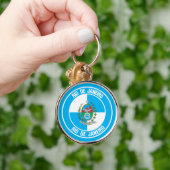 Rio de Janeiro-ronde Emblem Sleutelhanger (Hand)