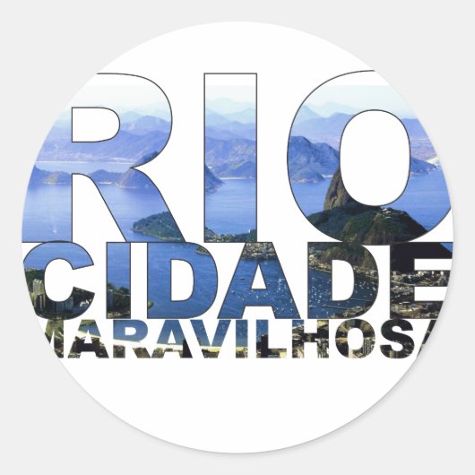 Rio de Janeiro Ronde Sticker (Voorkant)