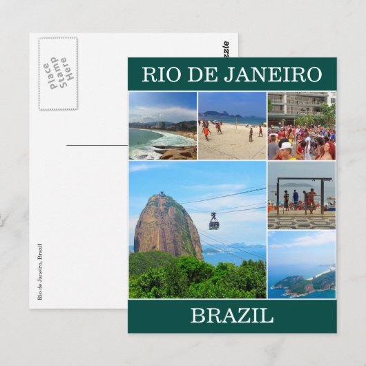 rio de janeiro scènes briefkaart (Voorkant / Achterkant)