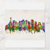 Rio de Janeiro - Skyline Brazilië Wijn Etiket (Enkel label)