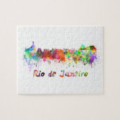 Rio de Janeiro skyline in waterverf Legpuzzel (Horizontaal)