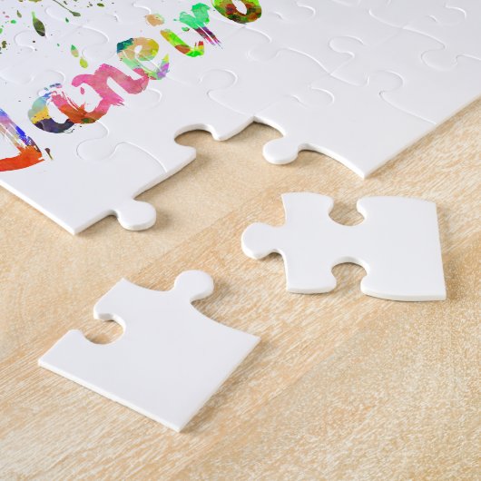 Rio de Janeiro skyline in waterverf Legpuzzel (Zijkant)