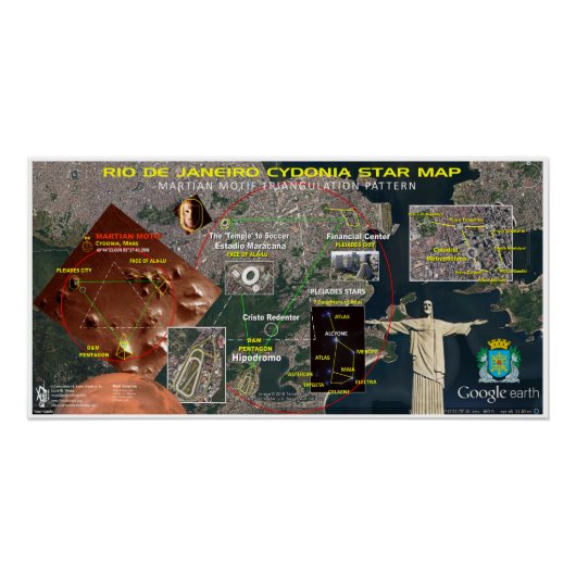 Rio de Janeiro Sterrenkaart Perfect Poster (Voorkant)