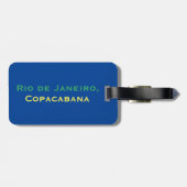 Rio de Janeiro, strand van Copacabana, Brazilië Bagagelabel (Achterkant horizontaal)
