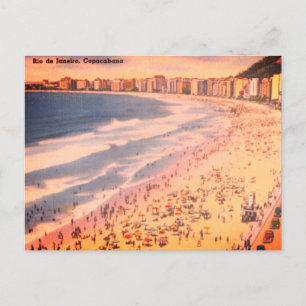 Rio de Janeiro,  strand van Copacabana, Brazilië Briefkaart