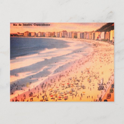 Rio de Janeiro,  strand van Copacabana, Brazilië Briefkaart (Voorkant)